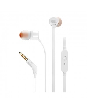 JBL AUDIF - T110 WHITE IN-EAR ONE BUTTON REMOTE