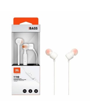 JBL AUDIF - T110 WHITE IN-EAR ONE BUTTON REMOTE